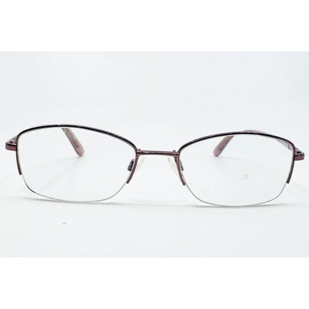 Elle Eyeglasses Womens Burgundy Semi Rimless EL13427 WI 50-18-135 50mm